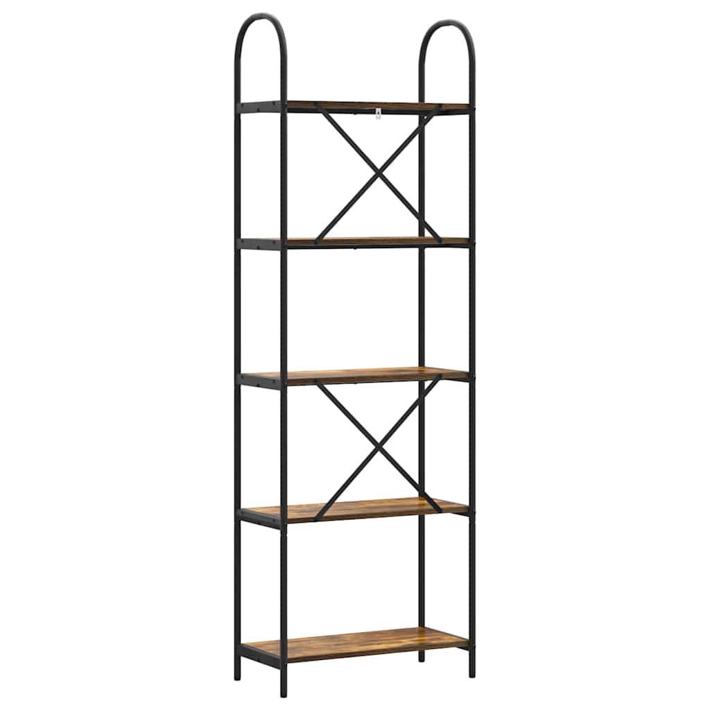 Boekenkast Gerookt eiken 60 x 30 x 183 cm Bewerkt hout is nu te koop bij PeponiXL, paradijselijk wonen!