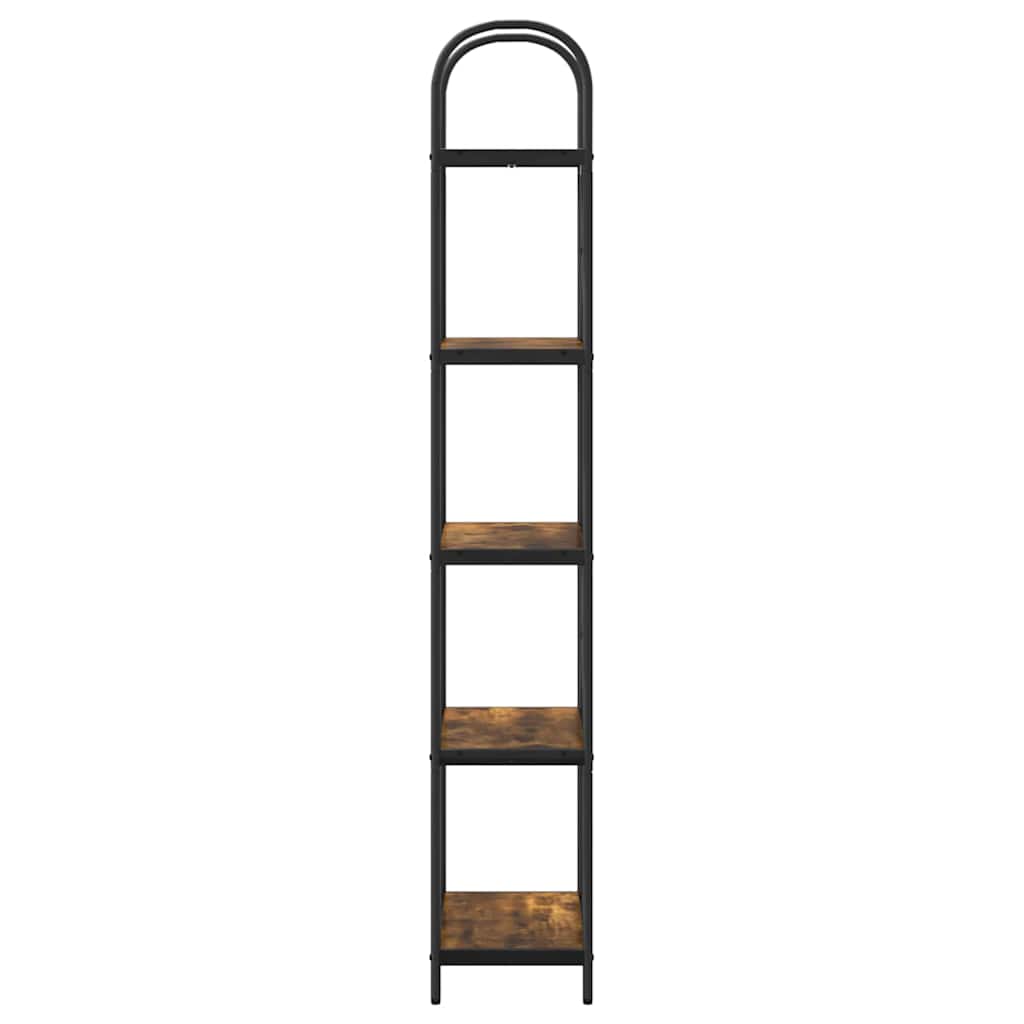 Boekenkast Gerookt eiken 60 x 30 x 183 cm Bewerkt hout is nu te koop bij PeponiXL, paradijselijk wonen!