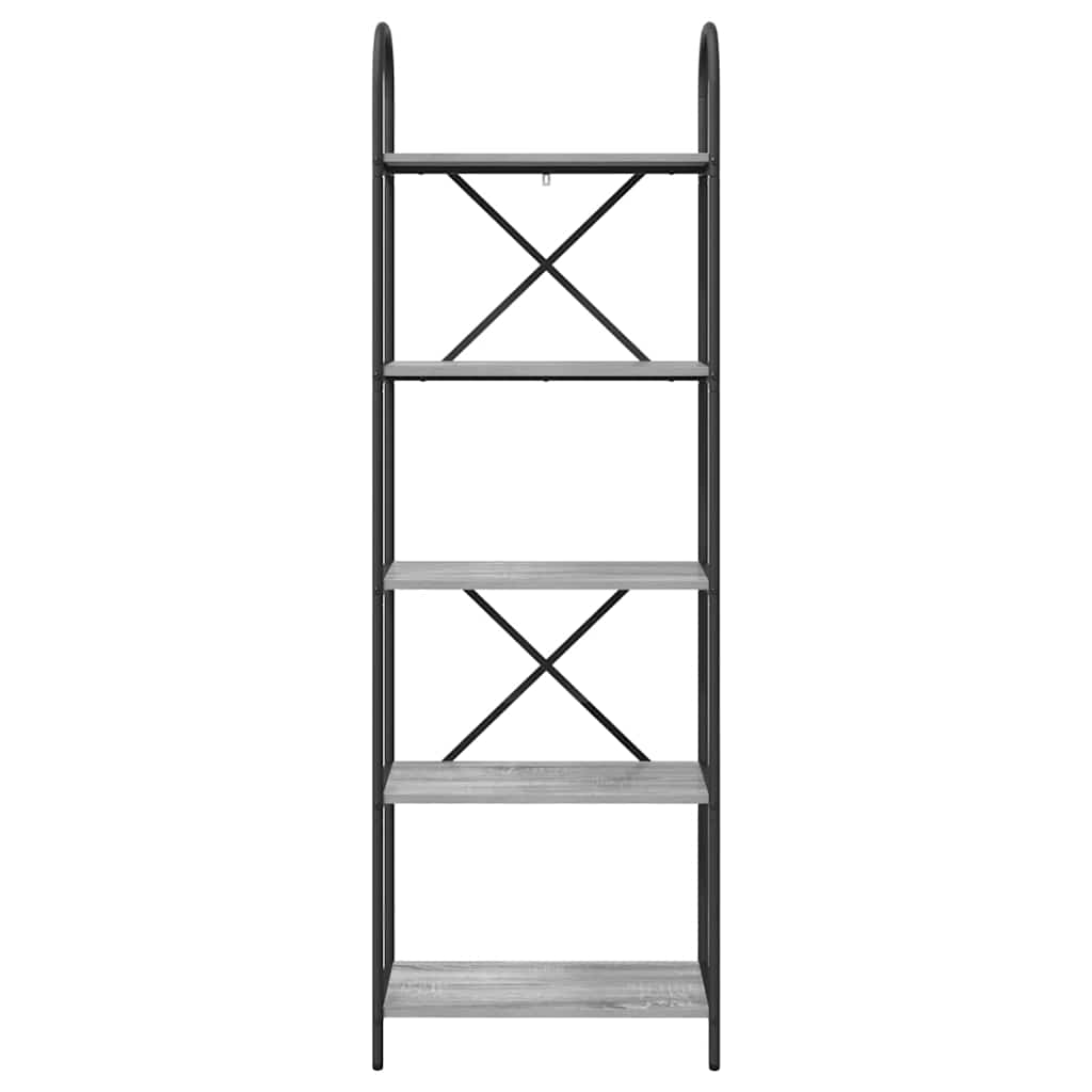 Boekenkast Grijs Sonoma 60 x 30 x 183 cm Bewerkt hout is nu te koop bij PeponiXL, paradijselijk wonen!