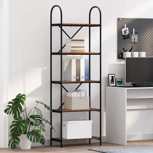 Boekenkast Oudhout 60 x 30 x 183 cm Bewerkt hout is nu te koop bij PeponiXL, paradijselijk wonen!