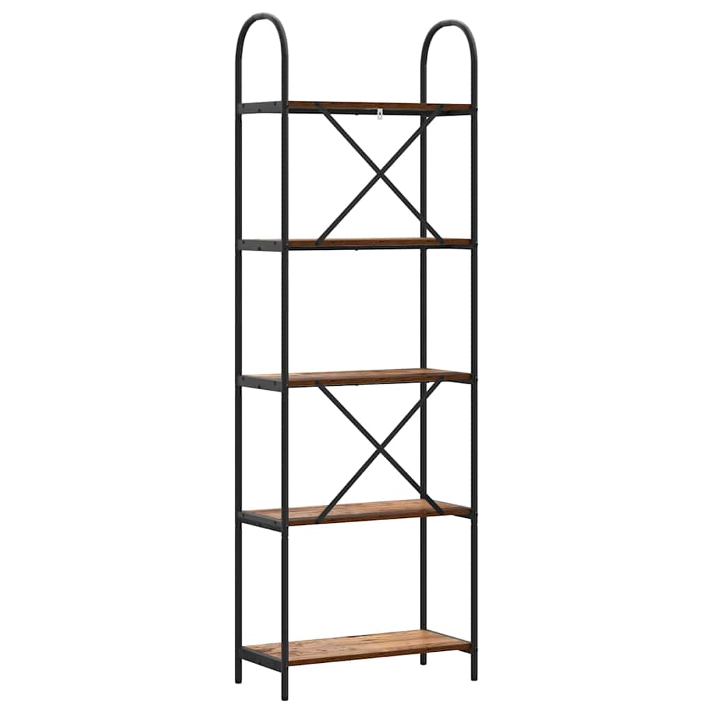 Boekenkast Oudhout 60 x 30 x 183 cm Bewerkt hout is nu te koop bij PeponiXL, paradijselijk wonen!