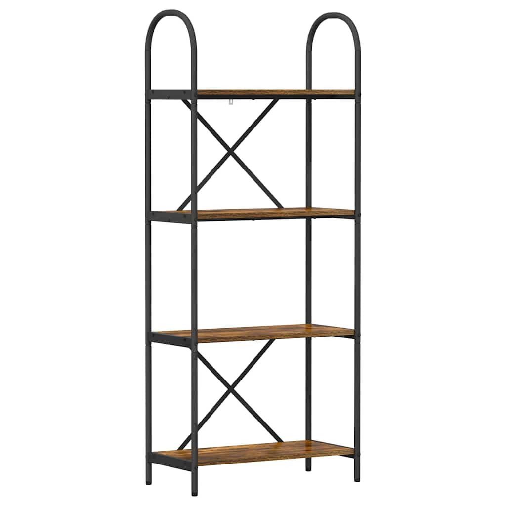 Boekenkast Gerookt eiken 60 x 30 x 146 cm Bewerkt hout is nu te koop bij PeponiXL, paradijselijk wonen!