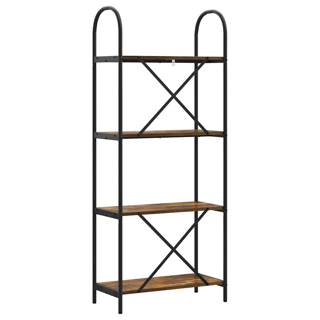 Boekenkast Gerookt eiken 60 x 30 x 146 cm Bewerkt hout is nu te koop bij PeponiXL, paradijselijk wonen!