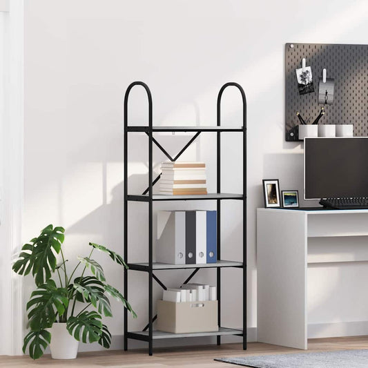 Boekenkast Grijs Sonoma 60 x 30 x 146 cm Bewerkt hout is nu te koop bij PeponiXL, paradijselijk wonen!