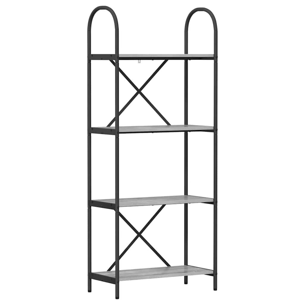 Boekenkast Grijs Sonoma 60 x 30 x 146 cm Bewerkt hout is nu te koop bij PeponiXL, paradijselijk wonen!