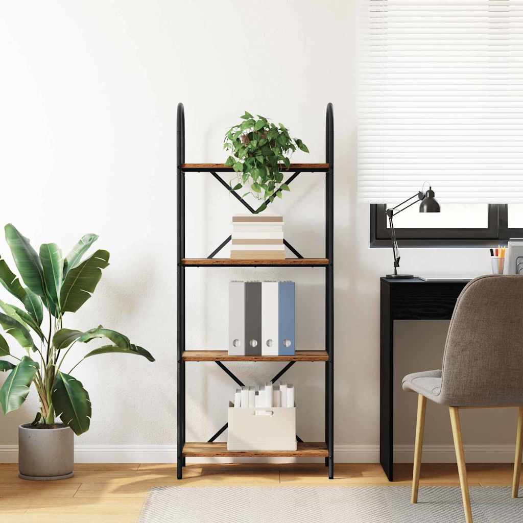 Boekenkast Oudhout 60 x 30 x 146 cm Bewerkt hout is nu te koop bij PeponiXL, paradijselijk wonen!