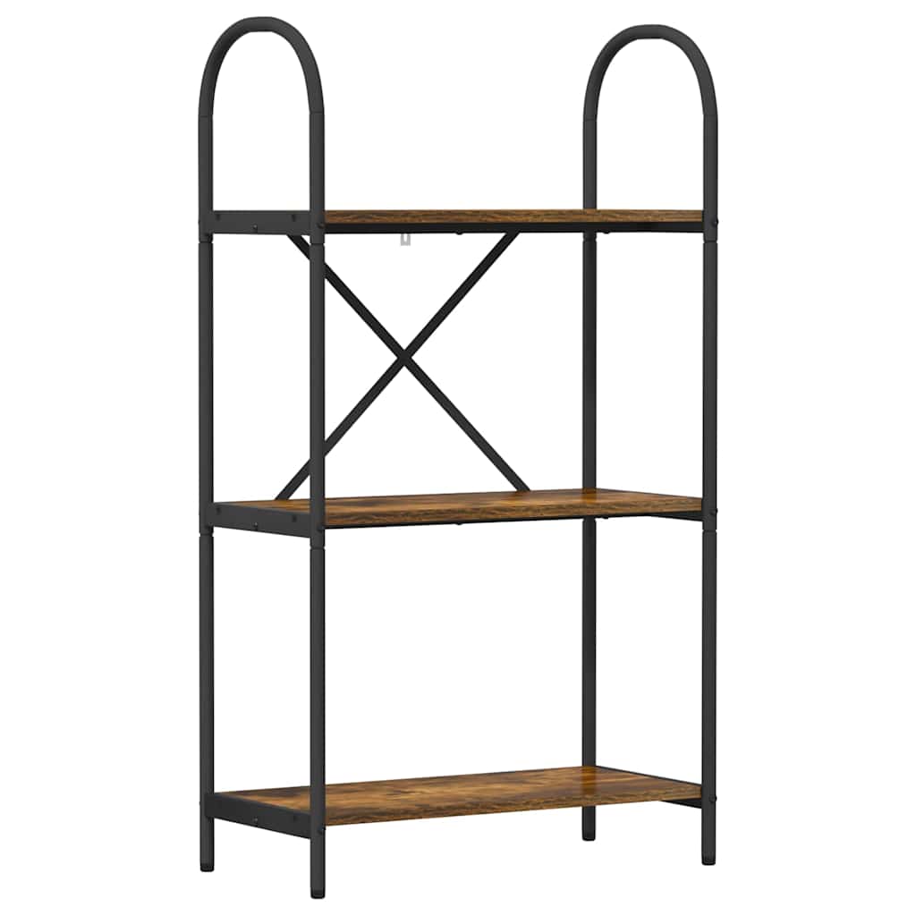 Boekenkast Gerookt eiken 60 x 30 x 109 cm Bewerkt hout is nu te koop bij PeponiXL, paradijselijk wonen!