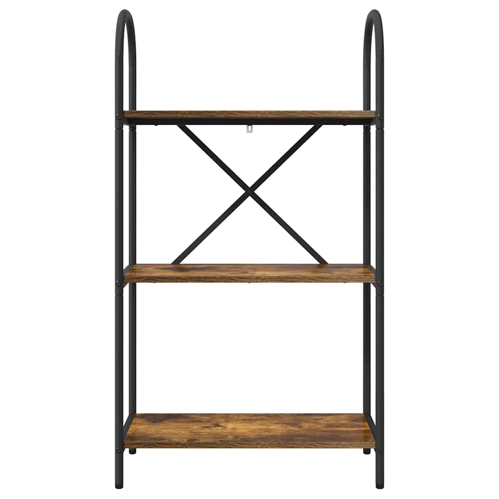 Boekenkast Gerookt eiken 60 x 30 x 109 cm Bewerkt hout is nu te koop bij PeponiXL, paradijselijk wonen!