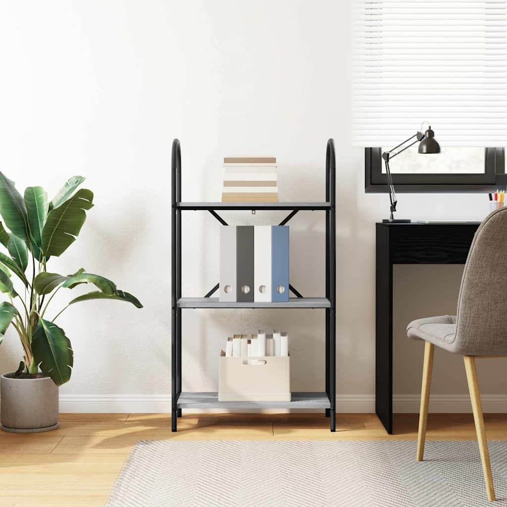 Boekenkast Grijs Sonoma 60 x 30 x 109 cm Bewerkt hout is nu te koop bij PeponiXL, paradijselijk wonen!