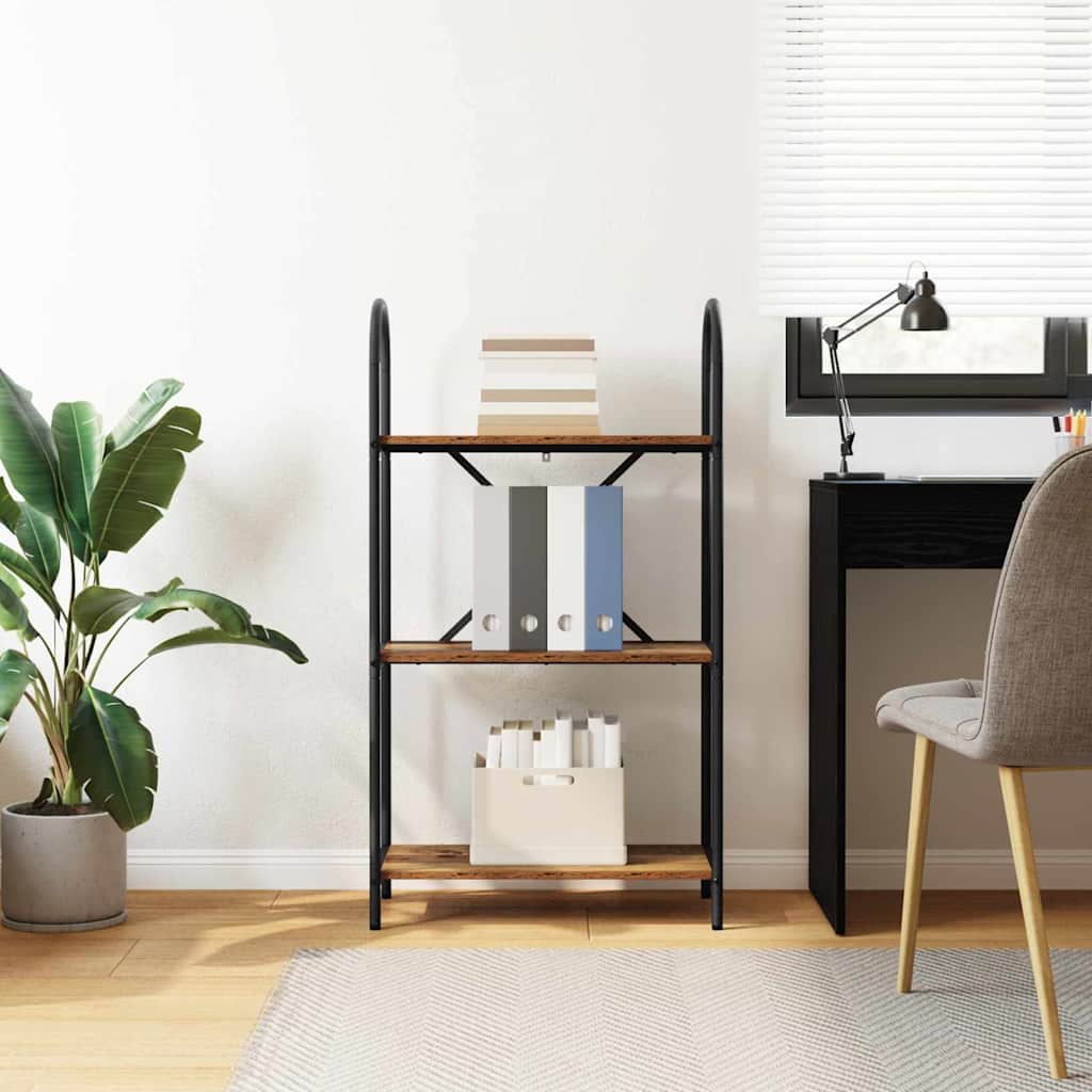 Boekenkast Oudhout 60 x 30 x 109 cm Bewerkt hout is nu te koop bij PeponiXL, paradijselijk wonen!