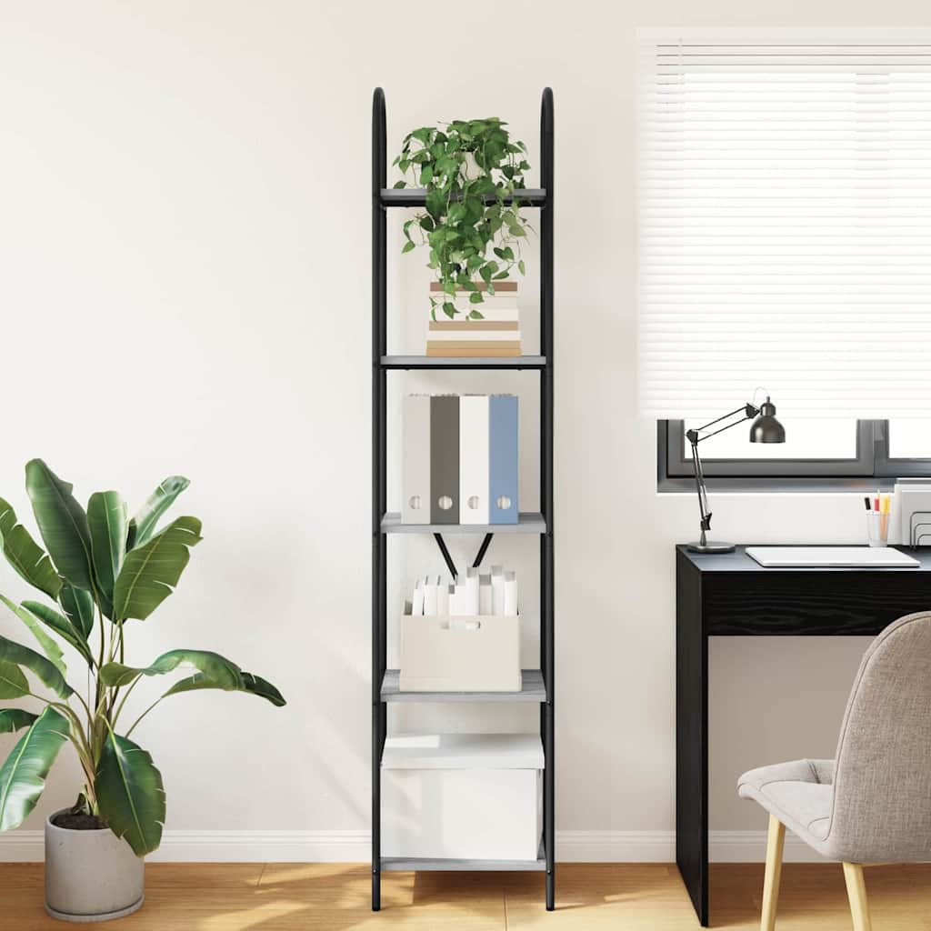 Boekenkast Grijs Sonoma 40 x 30 x 183 cm Bewerkt hout is nu te koop bij PeponiXL, paradijselijk wonen!