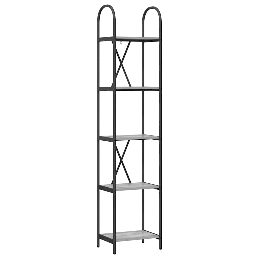 Boekenkast Grijs Sonoma 40 x 30 x 183 cm Bewerkt hout is nu te koop bij PeponiXL, paradijselijk wonen!