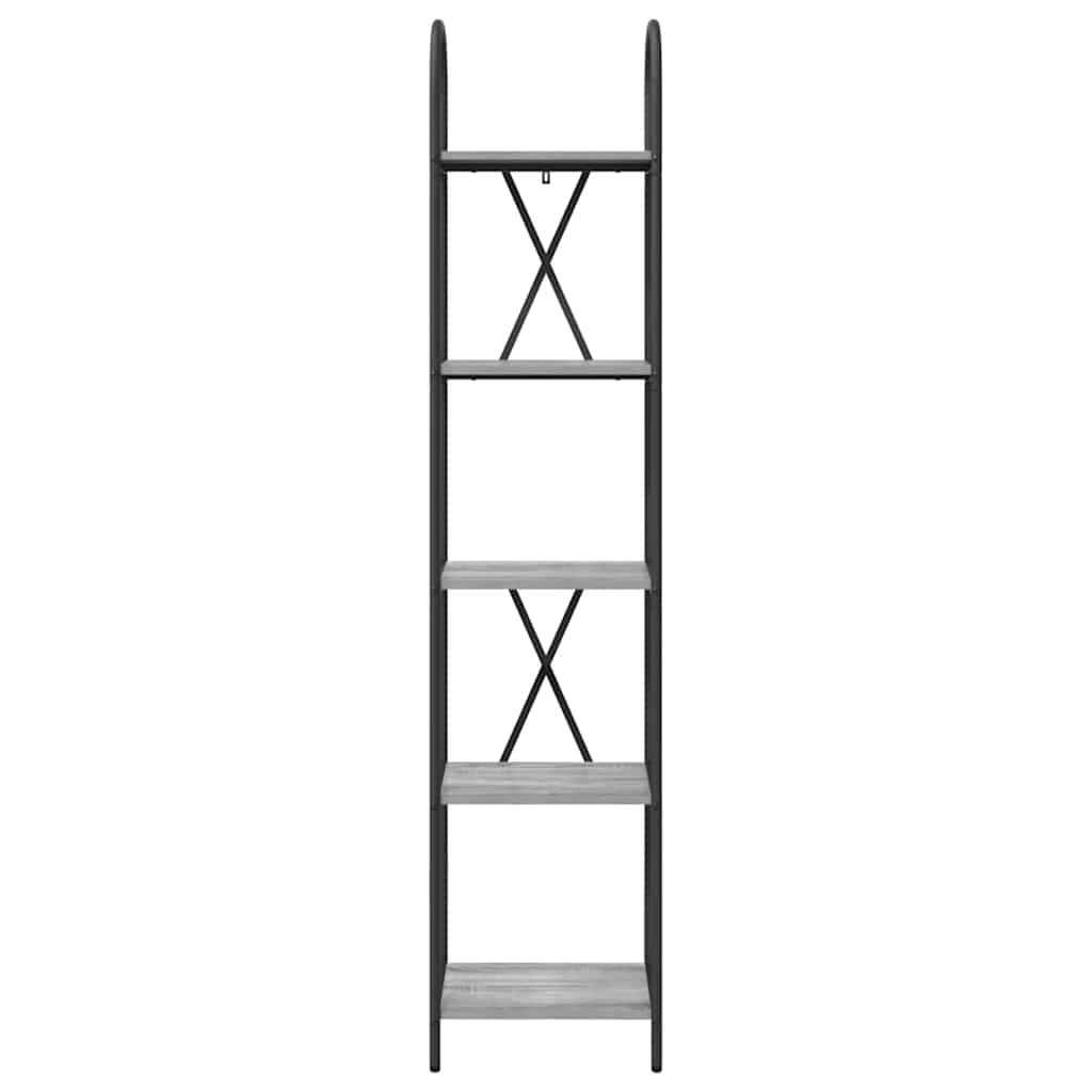 Boekenkast Grijs Sonoma 40 x 30 x 183 cm Bewerkt hout is nu te koop bij PeponiXL, paradijselijk wonen!