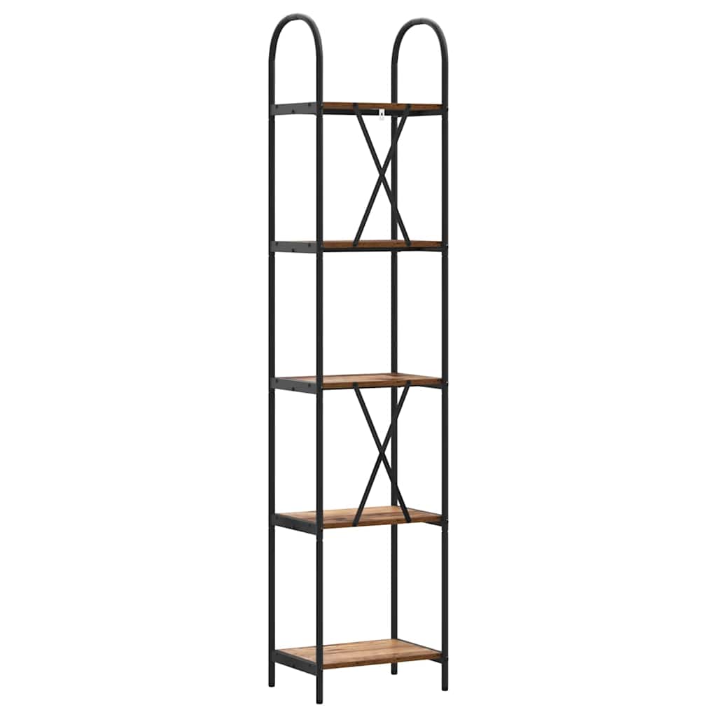 Boekenkast Oudhout 40 x 30 x 183 cm Bewerkt hout is nu te koop bij PeponiXL, paradijselijk wonen!