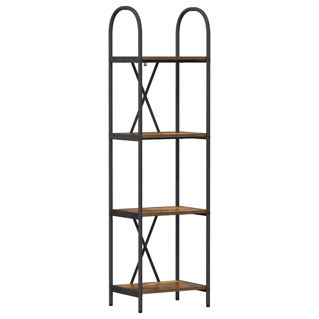 Boekenkast Gerookt eiken 40 x 30 x 146 cm Bewerkt hout is nu te koop bij PeponiXL, paradijselijk wonen!