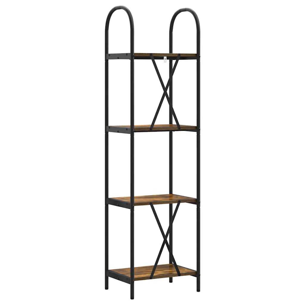 Boekenkast Gerookt eiken 40 x 30 x 146 cm Bewerkt hout is nu te koop bij PeponiXL, paradijselijk wonen!