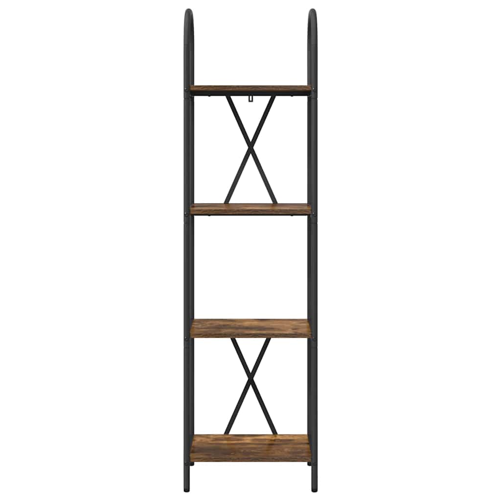 Boekenkast Gerookt eiken 40 x 30 x 146 cm Bewerkt hout is nu te koop bij PeponiXL, paradijselijk wonen!