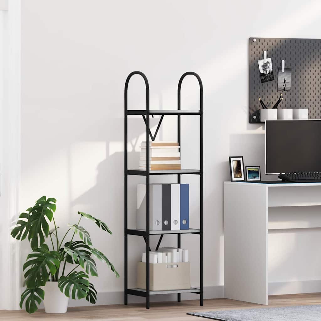 Boekenkast Grijs Sonoma 40 x 30 x 146 cm Bewerkt hout is nu te koop bij PeponiXL, paradijselijk wonen!