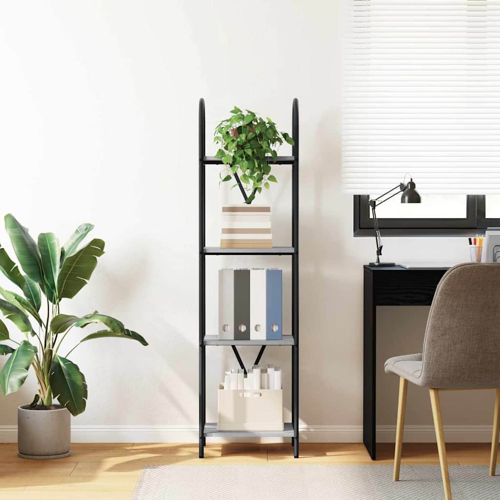 Boekenkast Grijs Sonoma 40 x 30 x 146 cm Bewerkt hout is nu te koop bij PeponiXL, paradijselijk wonen!