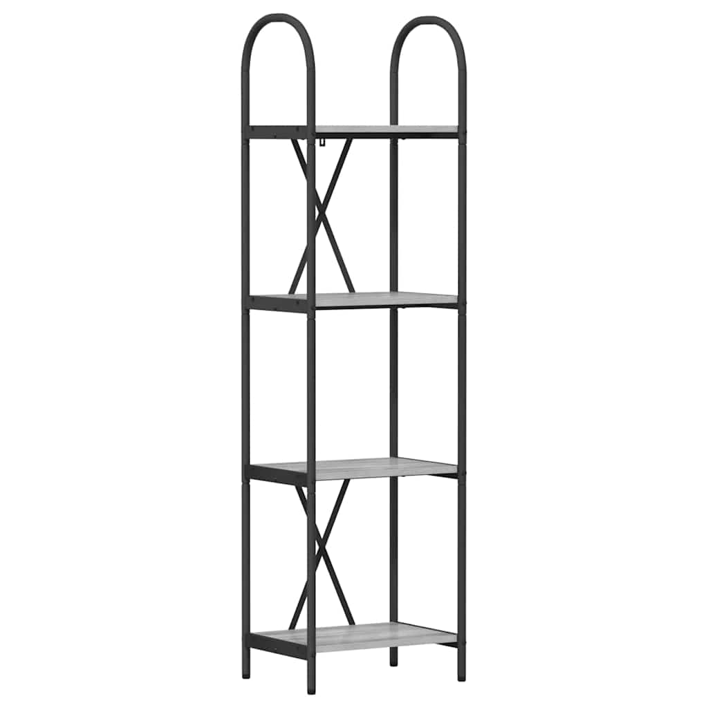 Boekenkast Grijs Sonoma 40 x 30 x 146 cm Bewerkt hout is nu te koop bij PeponiXL, paradijselijk wonen!