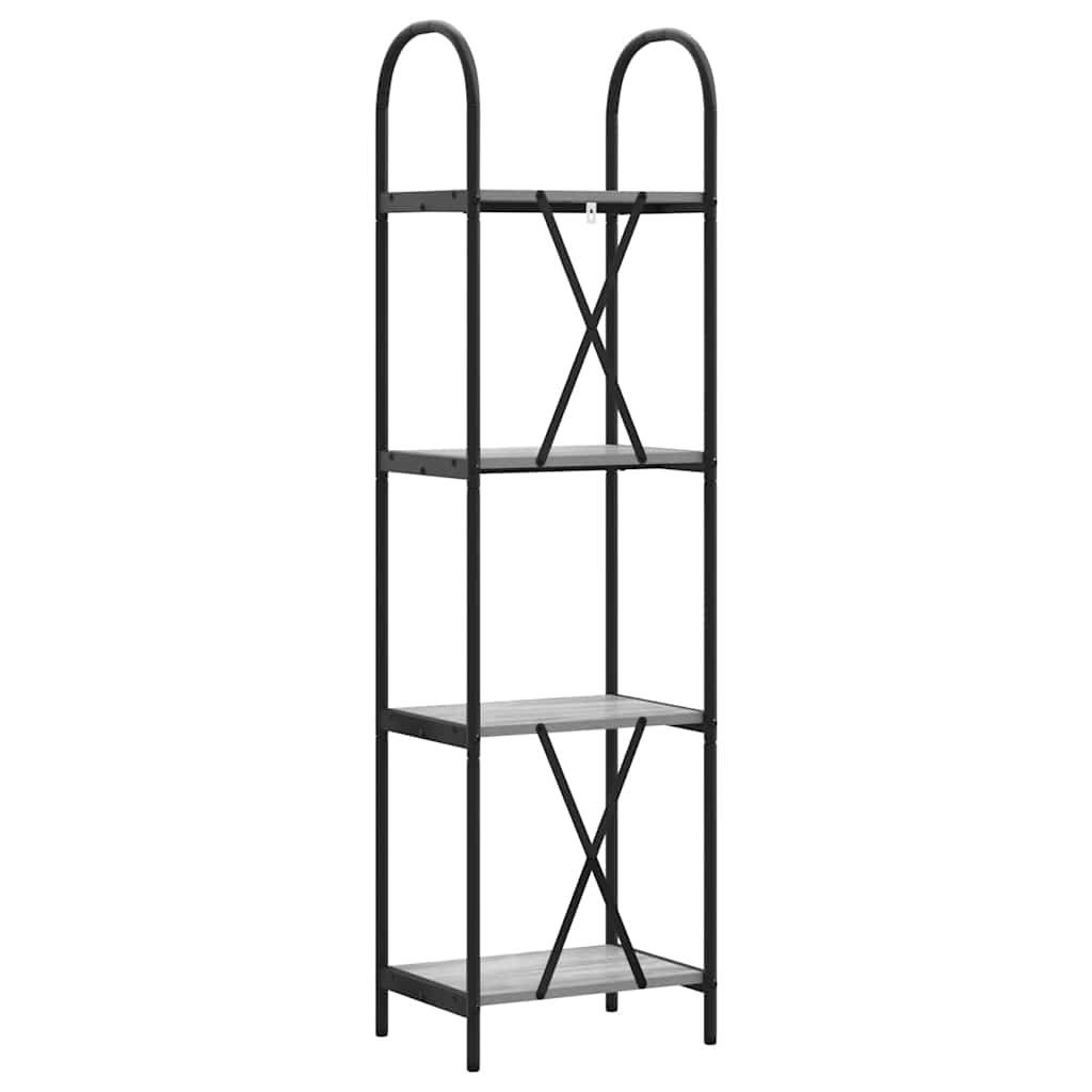 Boekenkast Grijs Sonoma 40 x 30 x 146 cm Bewerkt hout is nu te koop bij PeponiXL, paradijselijk wonen!