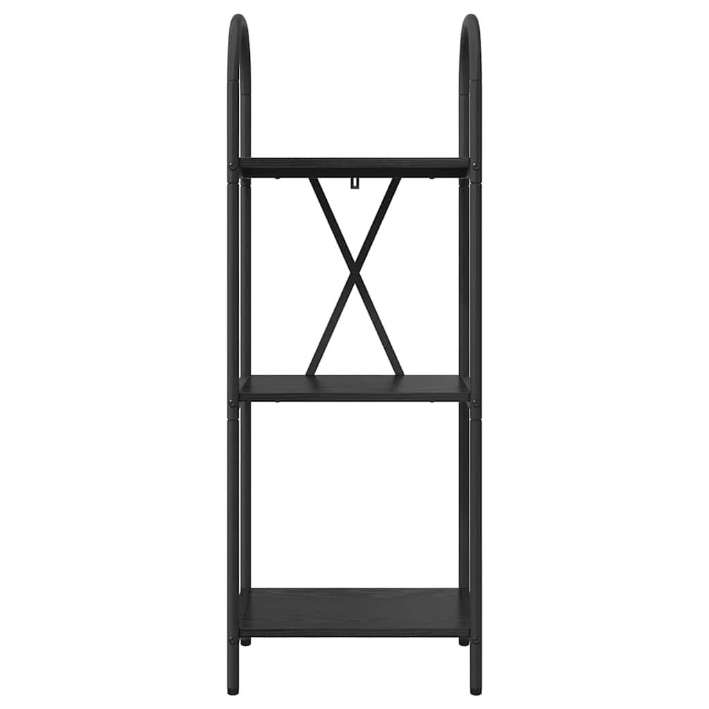 Boekenkast Zwart Eiken 40 x 30 x 109 cm Bewerkt hout is nu te koop bij PeponiXL, paradijselijk wonen!