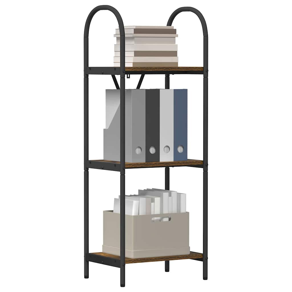 Boekenkast Gerookt eiken 40 x 30 x 109 cm Bewerkt hout is nu te koop bij PeponiXL, paradijselijk wonen!