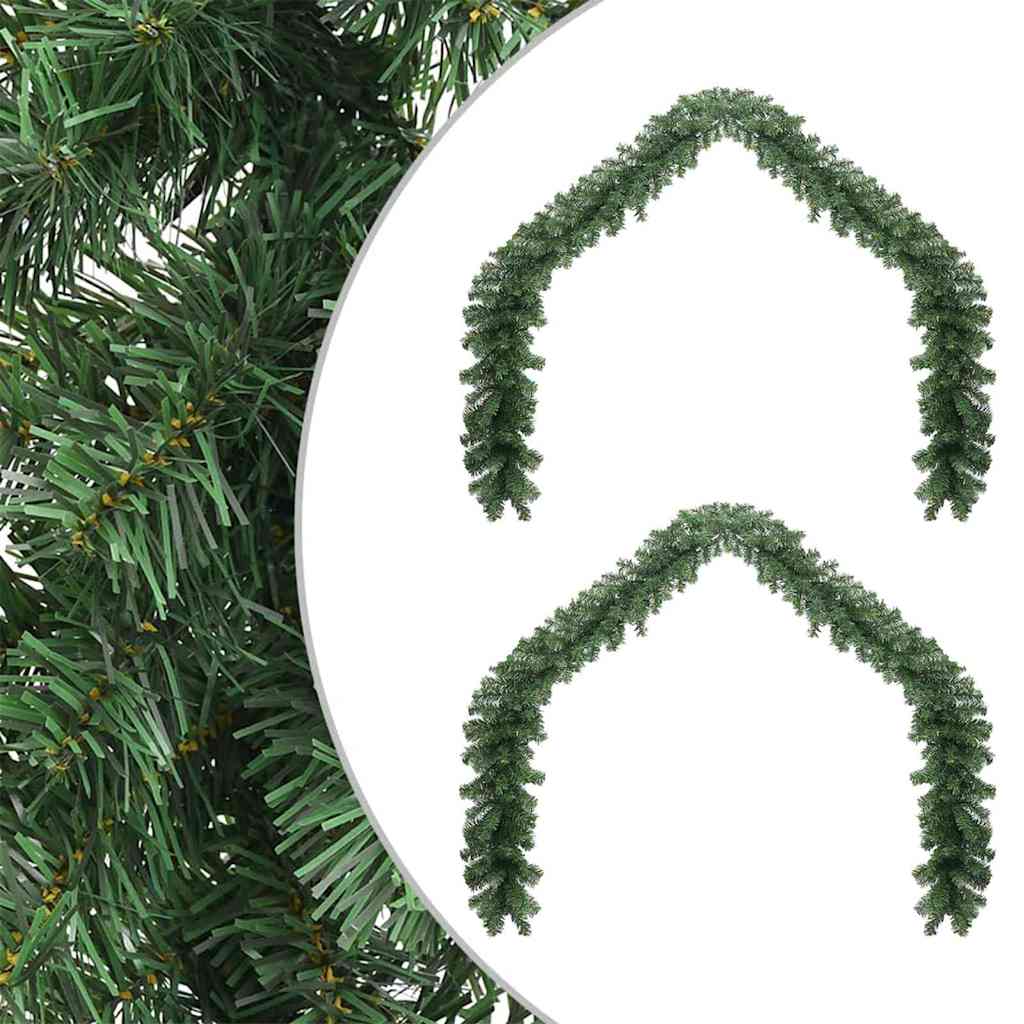 Kerstkrans 2 pcs Groen 20 m PVC is nu te koop bij PeponiXL, paradijselijk wonen!