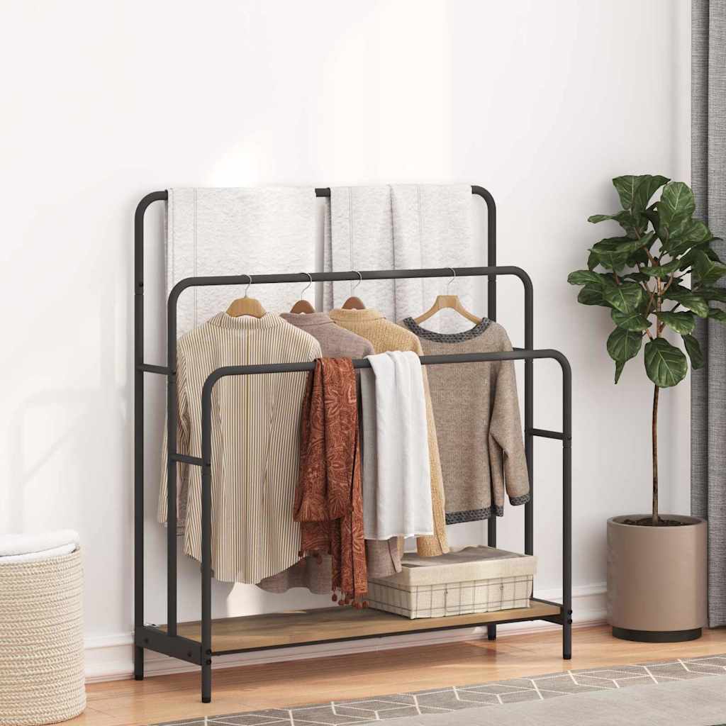 Kledingrek Artisan Eiken 90 x 30 x 100,5 cm Bewerkt hout is nu te koop bij PeponiXL, paradijselijk wonen!