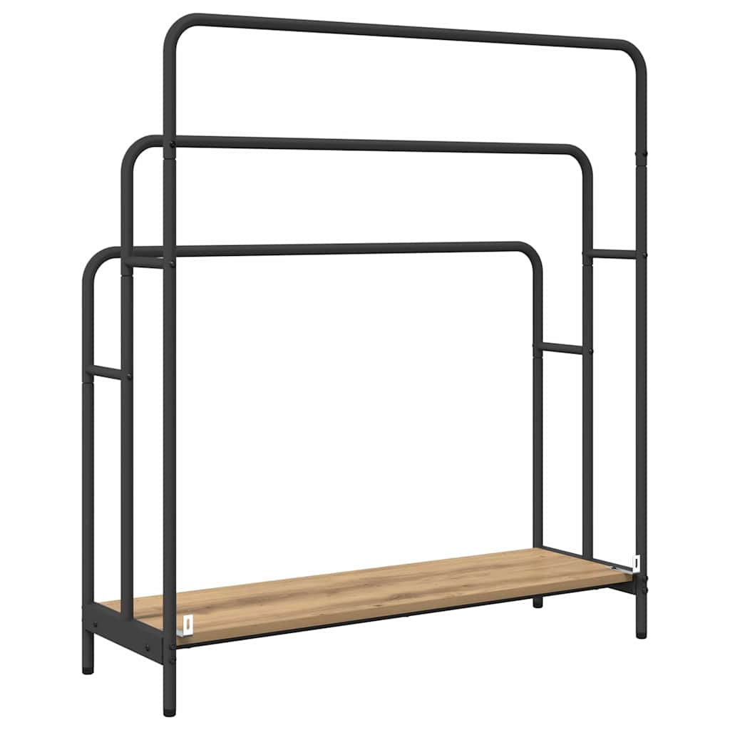 Kledingrek Artisan Eiken 90 x 30 x 100,5 cm Bewerkt hout is nu te koop bij PeponiXL, paradijselijk wonen!