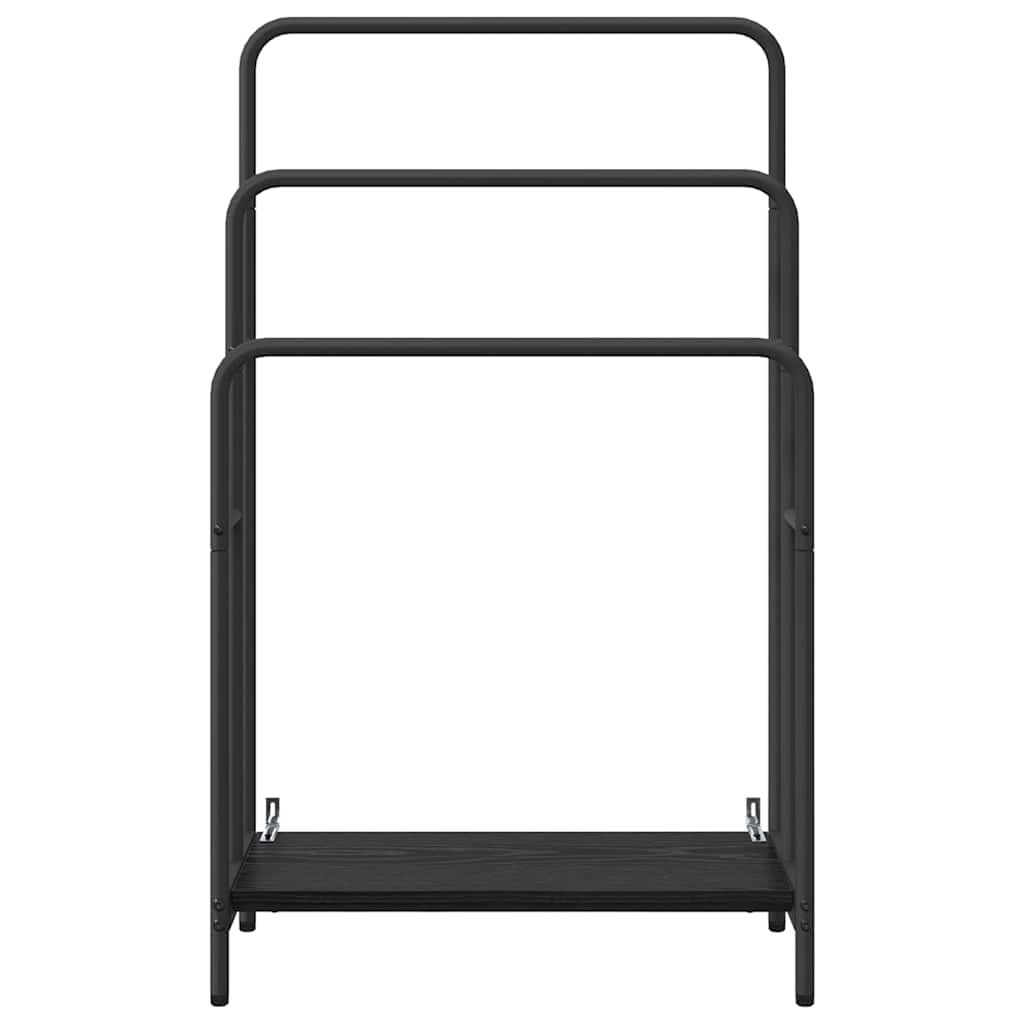 Kledingrek Zwart Eiken 60 x 30 x 100,5 cm Bewerkt hout is nu te koop bij PeponiXL, paradijselijk wonen!