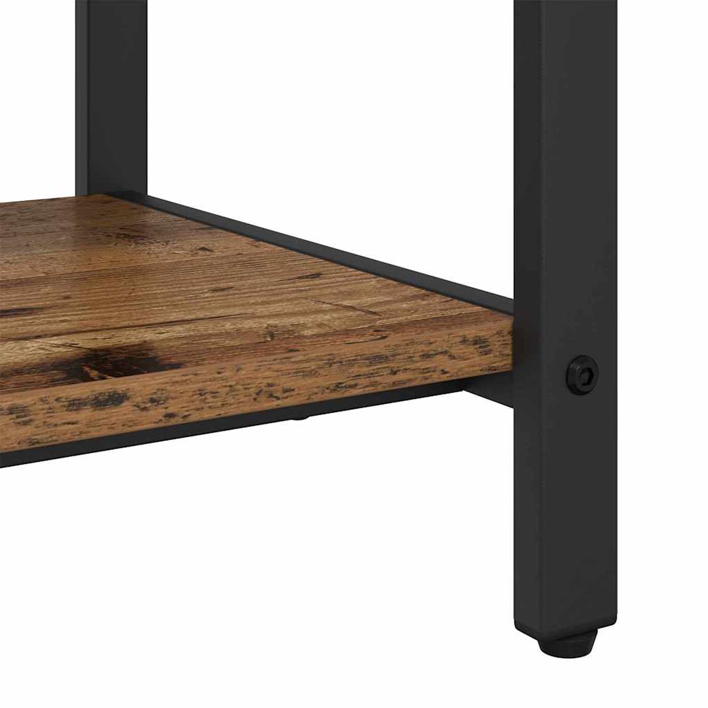 Kapstok met plank Oudhout 75 x 34 x 184 cm Bewerkt hout is nu te koop bij PeponiXL, paradijselijk wonen!