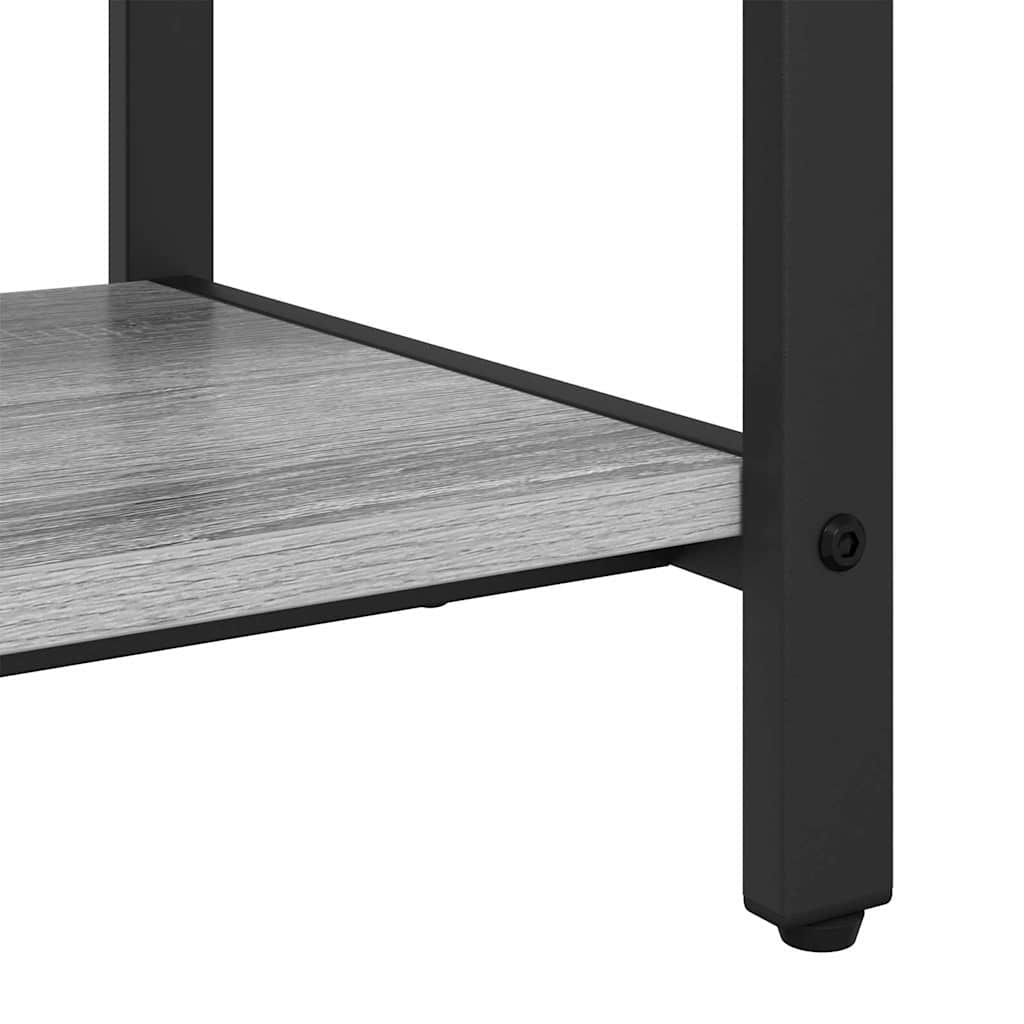 Kapstok met plank Grijs Sonoma 95 x 34 x 184 cm Bewerkt hout is nu te koop bij PeponiXL, paradijselijk wonen!