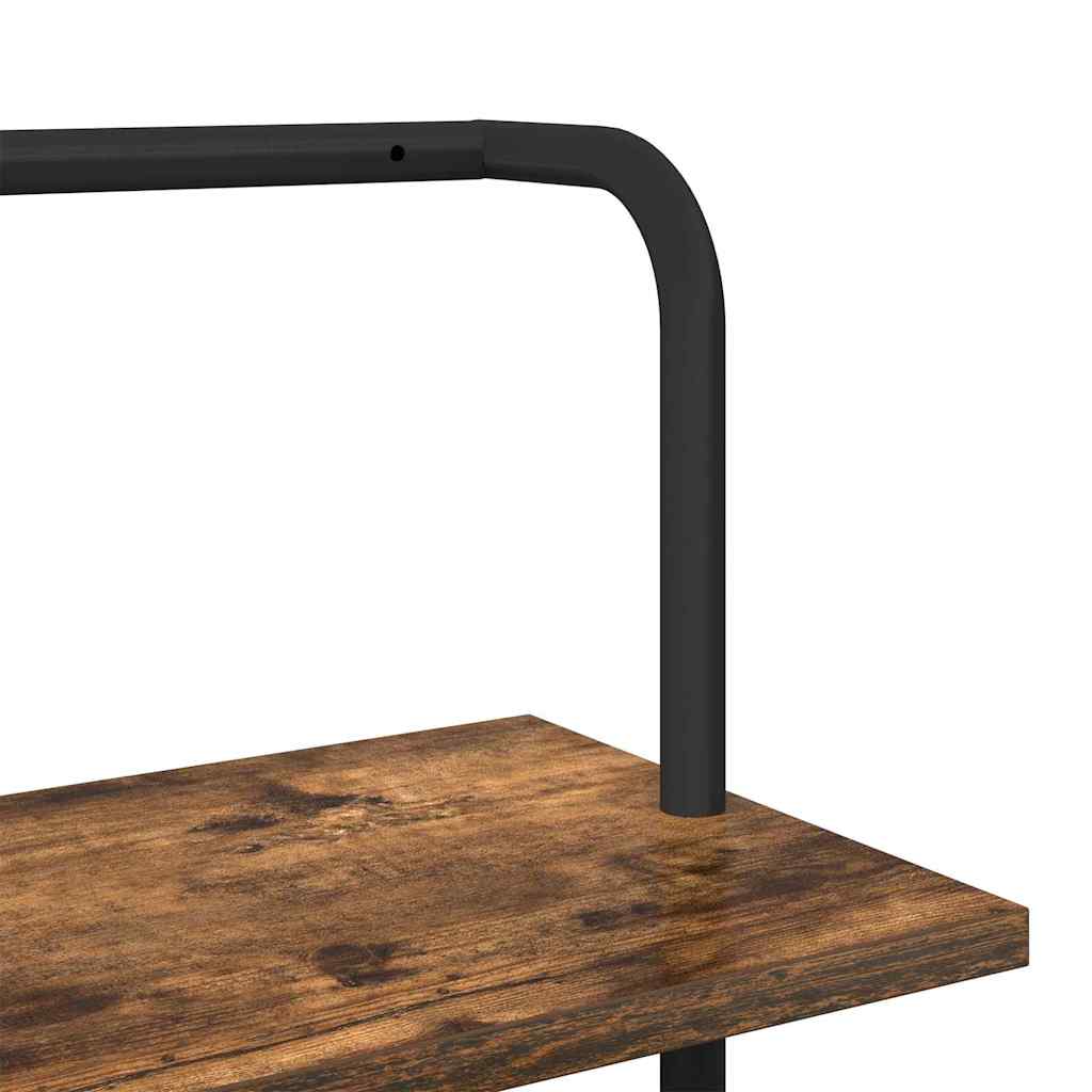 Boekenkast Gerookt eiken 60 x 24 x 168 cm Bewerkt hout is nu te koop bij PeponiXL, paradijselijk wonen!