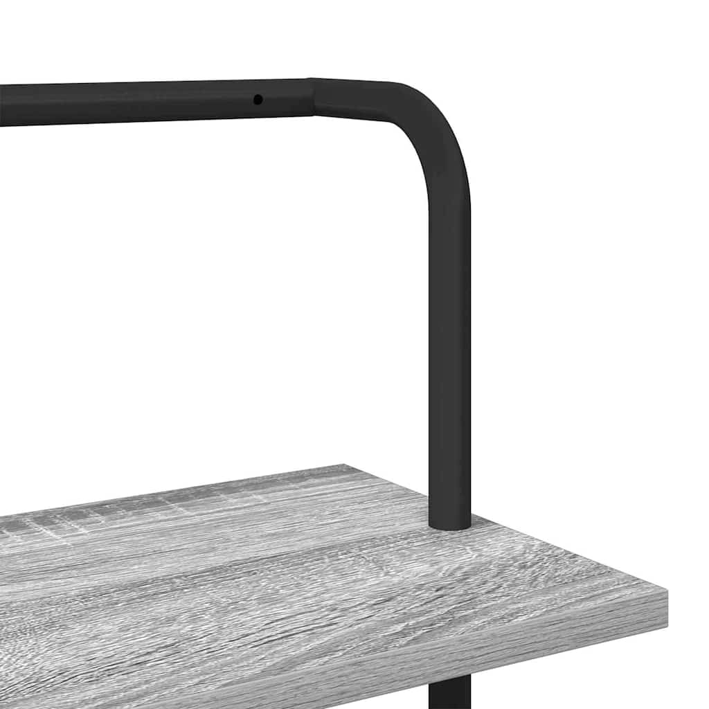 Boekenkast Grijs Sonoma 60 x 24 x 203 cm Bewerkt hout is nu te koop bij PeponiXL, paradijselijk wonen!