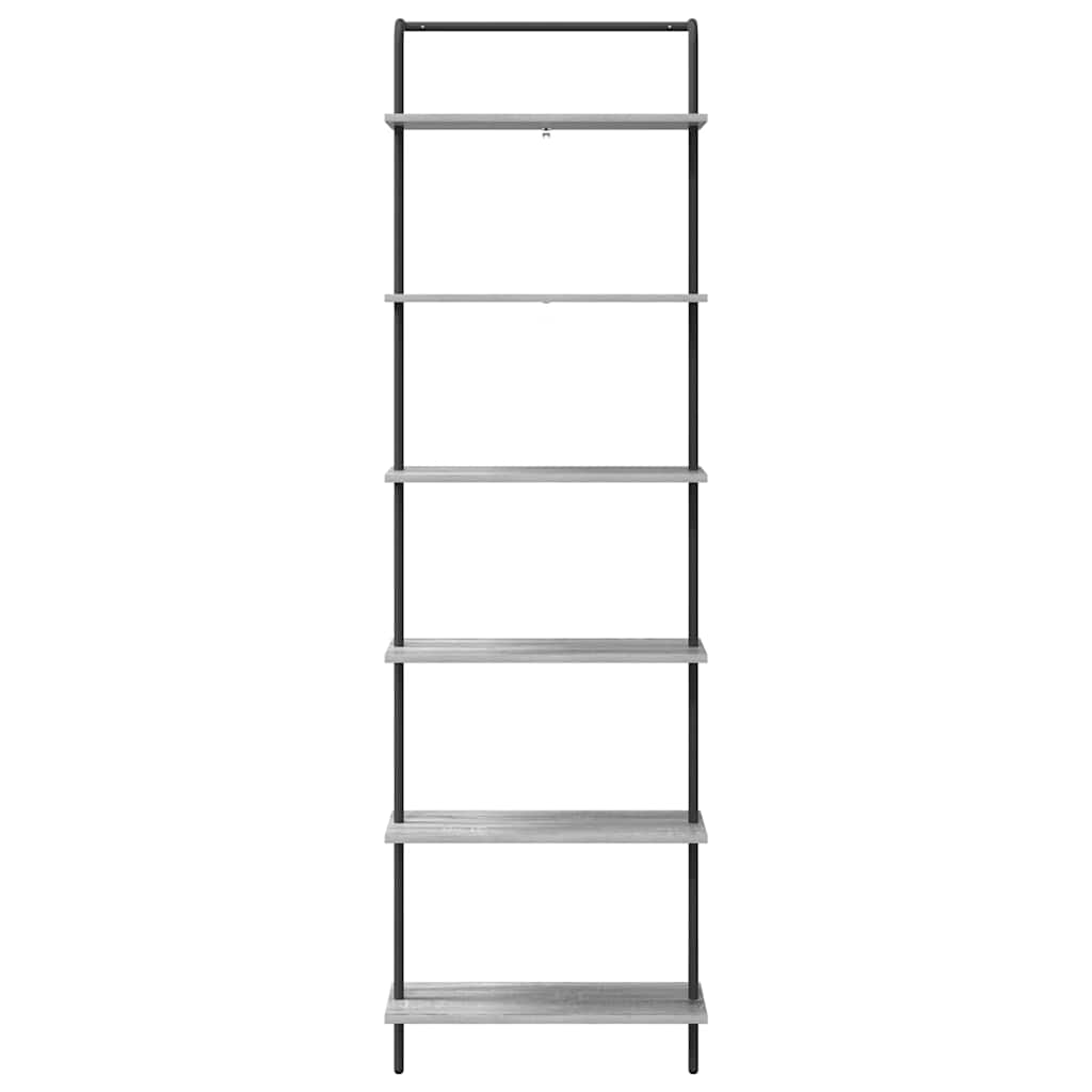 Boekenkast Grijs Sonoma 60 x 24 x 203 cm Bewerkt hout is nu te koop bij PeponiXL, paradijselijk wonen!