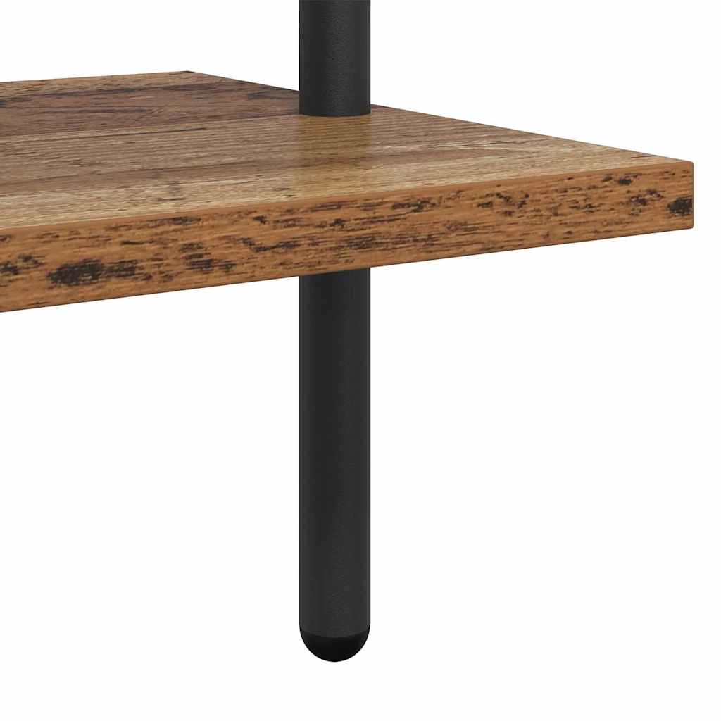 Boekenkast Oudhout 60 x 24 x 203 cm Bewerkt hout is nu te koop bij PeponiXL, paradijselijk wonen!