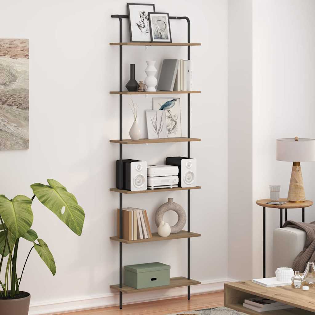 Boekenkast Artisan Eiken 60 x 24 x 203 cm Bewerkt hout is nu te koop bij PeponiXL, paradijselijk wonen!