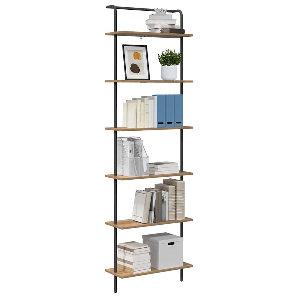 Boekenkast Artisan Eiken 60 x 24 x 203 cm Bewerkt hout is nu te koop bij PeponiXL, paradijselijk wonen!