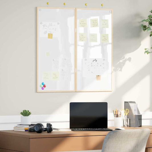 Magnetisch whiteboard Wit 80 x 1.4 x 80 cm Massief grenenhout is nu te koop bij PeponiXL, paradijselijk wonen!