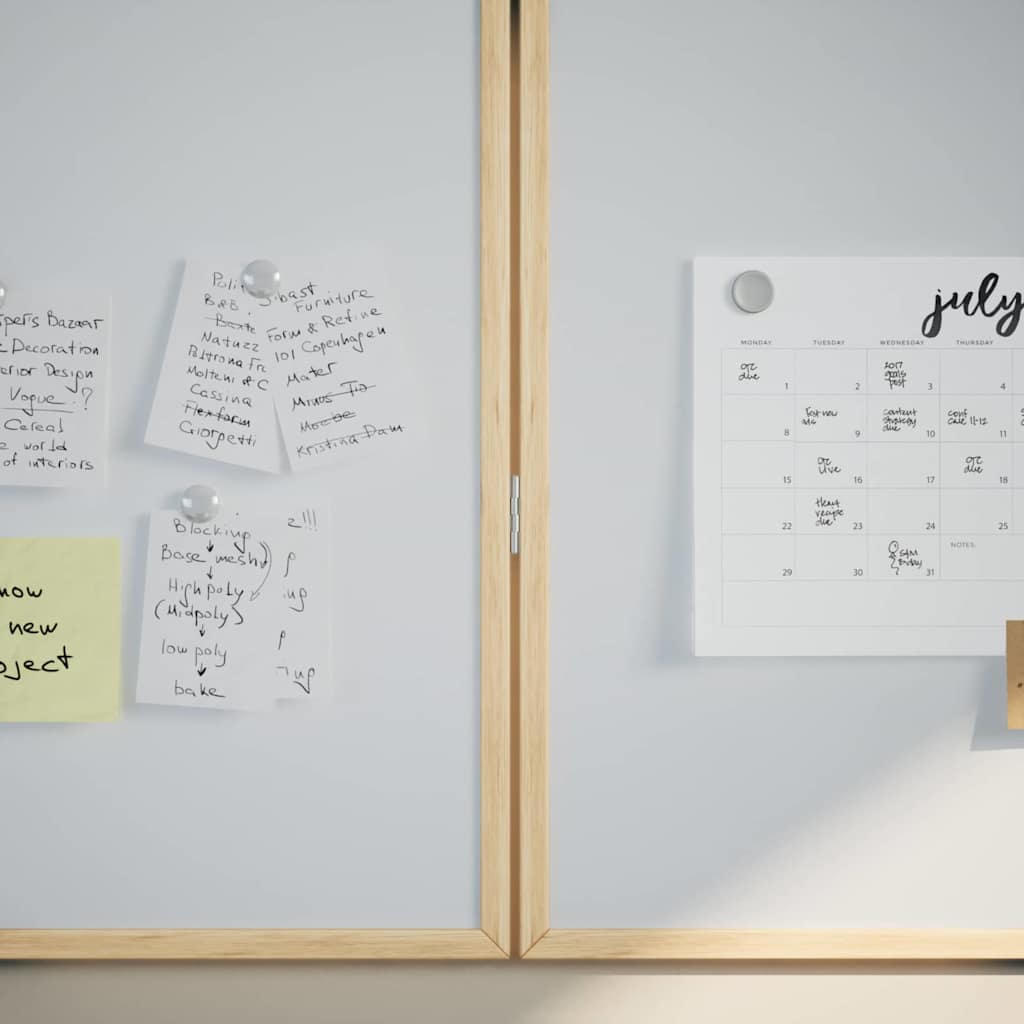 Bulletinbord Wit 80 x 80 x 1.4 cm Massief grenenhout is nu te koop bij PeponiXL, paradijselijk wonen!