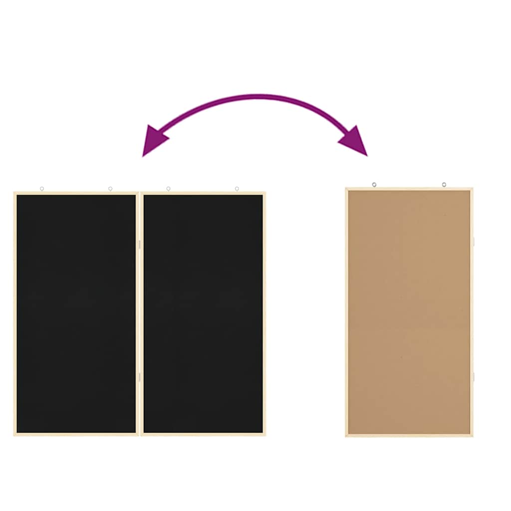 Bulletinbord Zwart 80 x 80 x 1.4 cm Massief grenenhout is nu te koop bij PeponiXL, paradijselijk wonen!