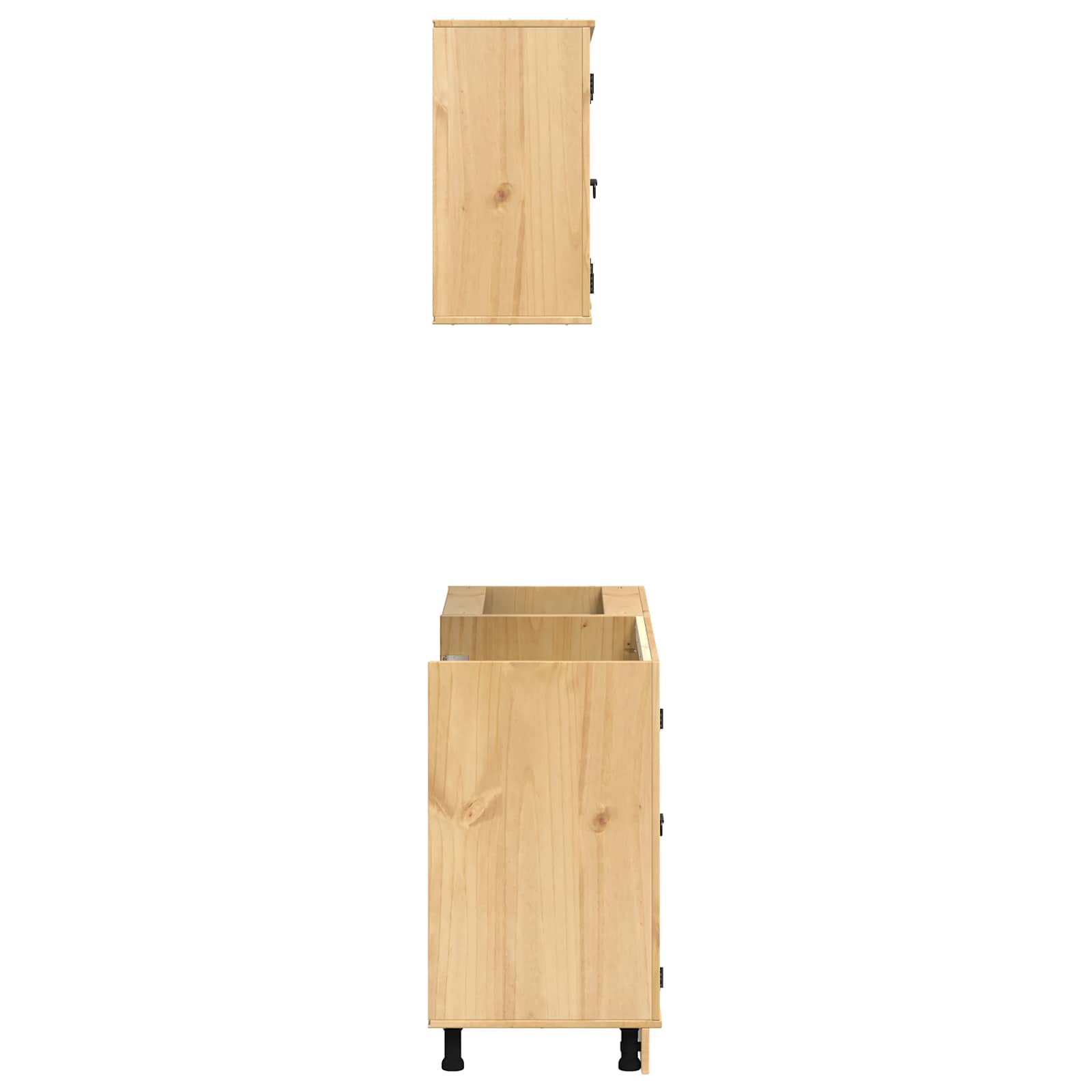 Kast met plank SKI 4 pcs HoningBruin Massief grenenhout is nu te koop bij PeponiXL, paradijselijk wonen!