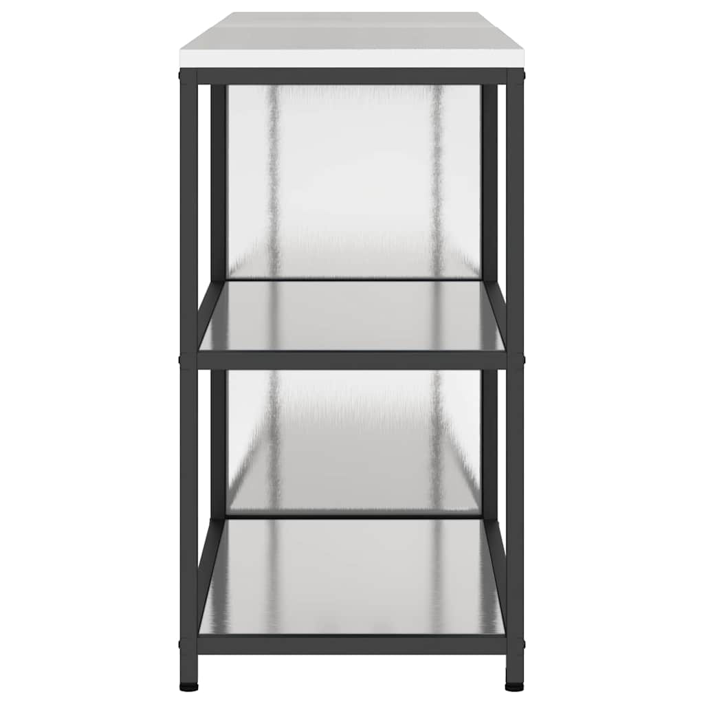 Keukenopslag set met plank 2 pcs Zilver Roestvrij staal is nu te koop bij PeponiXL, paradijselijk wonen!