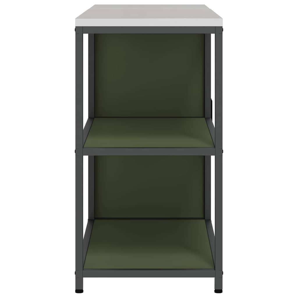 Keukenopslag set met plank 2 pcs Olijf Groen Koudgewalst staal is nu te koop bij PeponiXL, paradijselijk wonen!