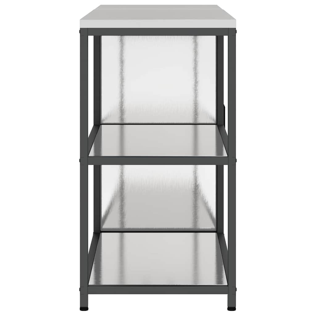 Keukenopslag set met plank 2 pcs Zilver Roestvrij staal is nu te koop bij PeponiXL, paradijselijk wonen!