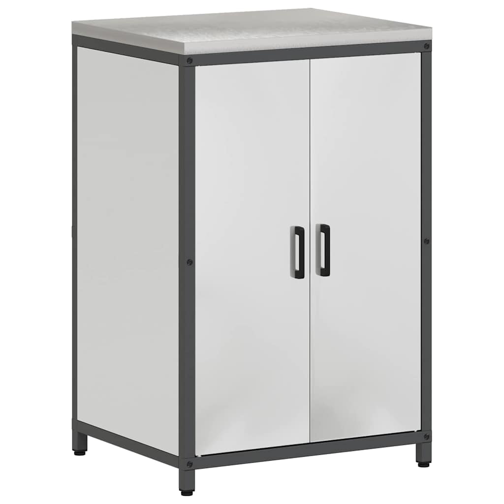 Keukenopslag set met plank 2 pcs Zilver Gegalvaniseerd staal is nu te koop bij PeponiXL, paradijselijk wonen!