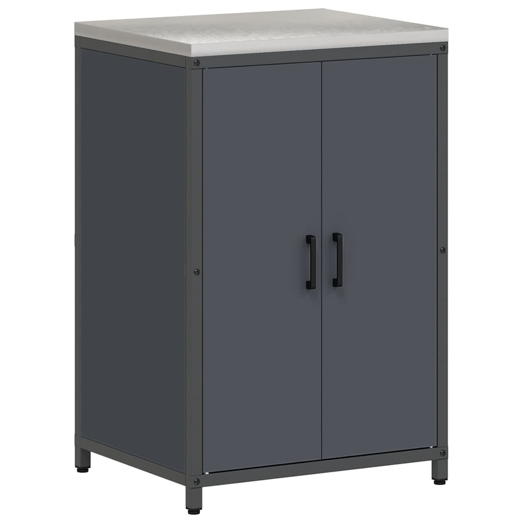Keukenopslag set met plank 3 pcs Antraciet Koudgewalst staal is nu te koop bij PeponiXL, paradijselijk wonen!