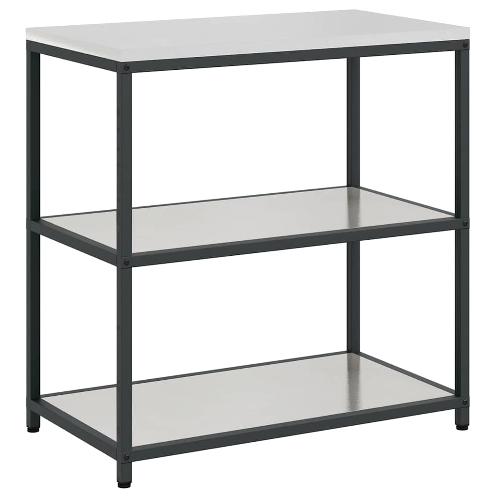 Keukenopslag set met plank 3 pcs Zilver Roestvrij staal is nu te koop bij PeponiXL, paradijselijk wonen!