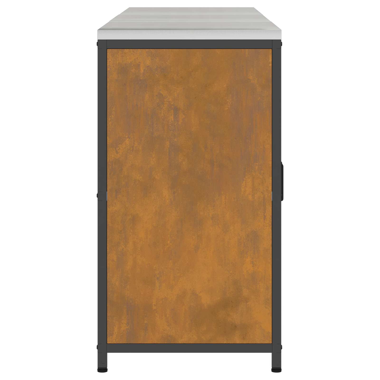 Keukenopslag set met plank met opslag 3 pcs Roestig Cortenstaal is nu te koop bij PeponiXL, paradijselijk wonen!